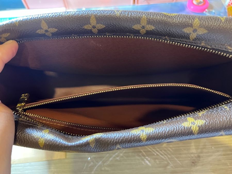 LV 絕版 LOUIS VUITTON Vintage 經典花紋老花包記者包航空包斜背包-11