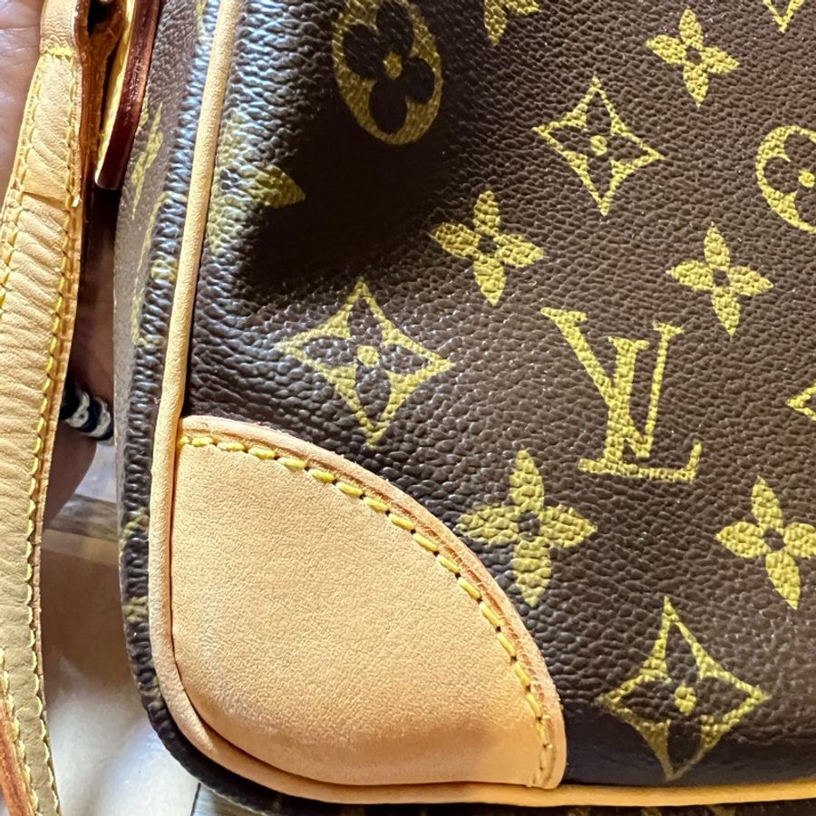 LV 絕版 LOUIS VUITTON Vintage 經典花紋老花包記者包航空包斜背包-14