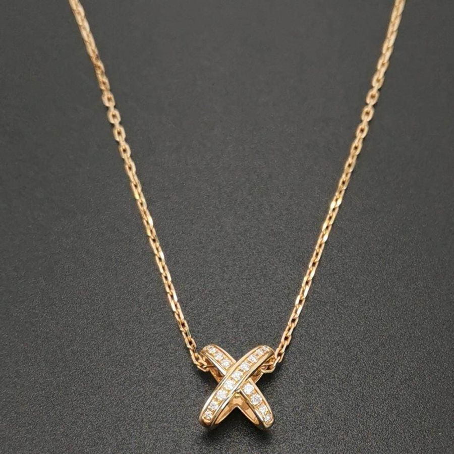Chaumet Jeux de Liens18K玫瑰金鑽石項鍊-5