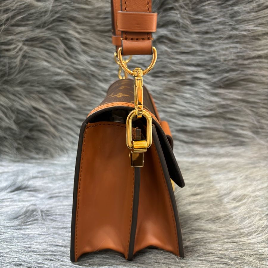 LV M44580 mini Dauphine 原花 金釦 老花 達芙妮 雙色 拼色 肩背包 斜背包-2