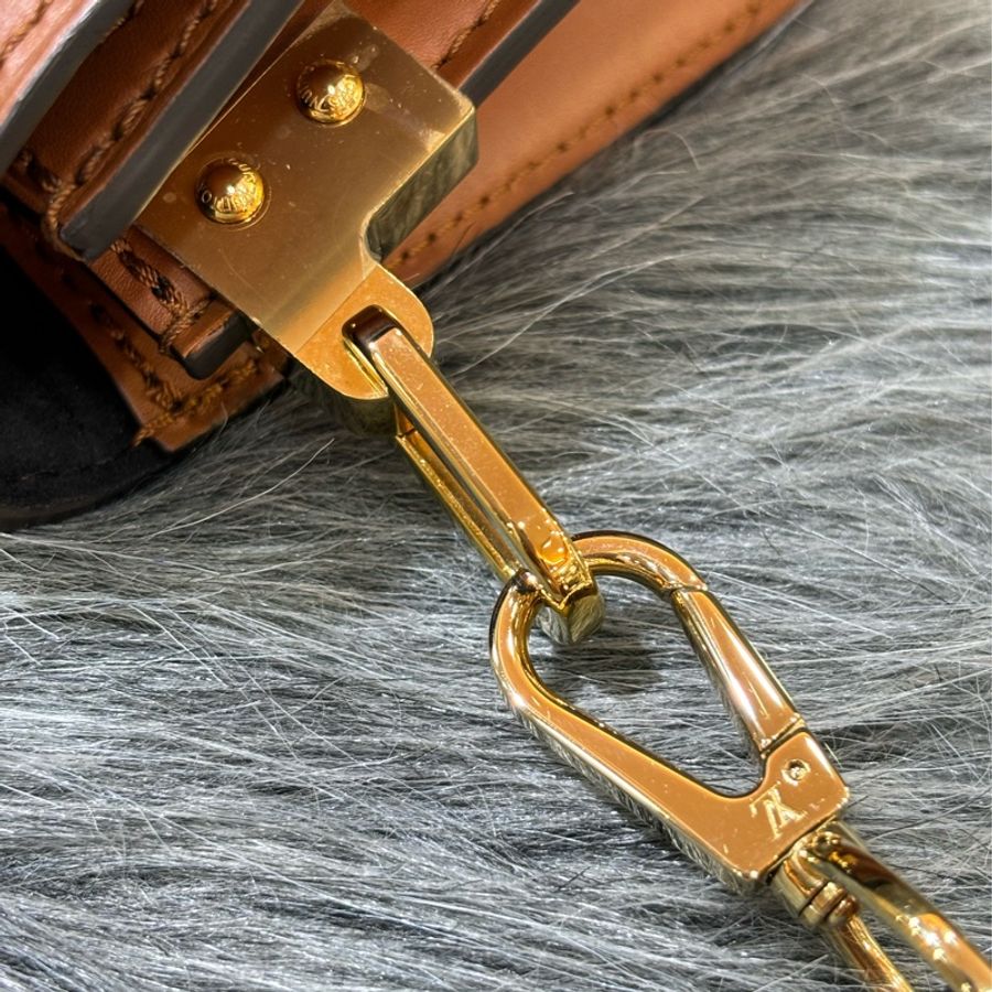 LV M44580 mini Dauphine 原花 金釦 老花 達芙妮 雙色 拼色 肩背包 斜背包-18