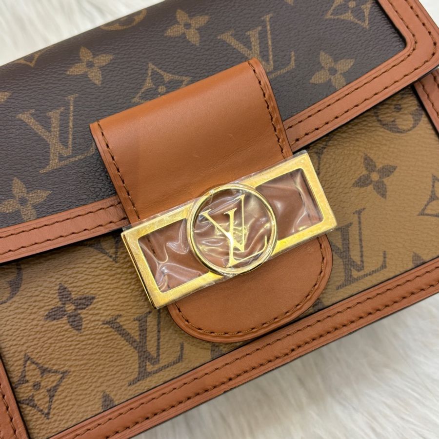 Louis Vuitton經典雙色原花迷你達芙妮斜背包Mini Dauphine-10