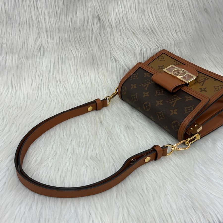 Louis Vuitton經典雙色原花迷你達芙妮斜背包Mini Dauphine-12