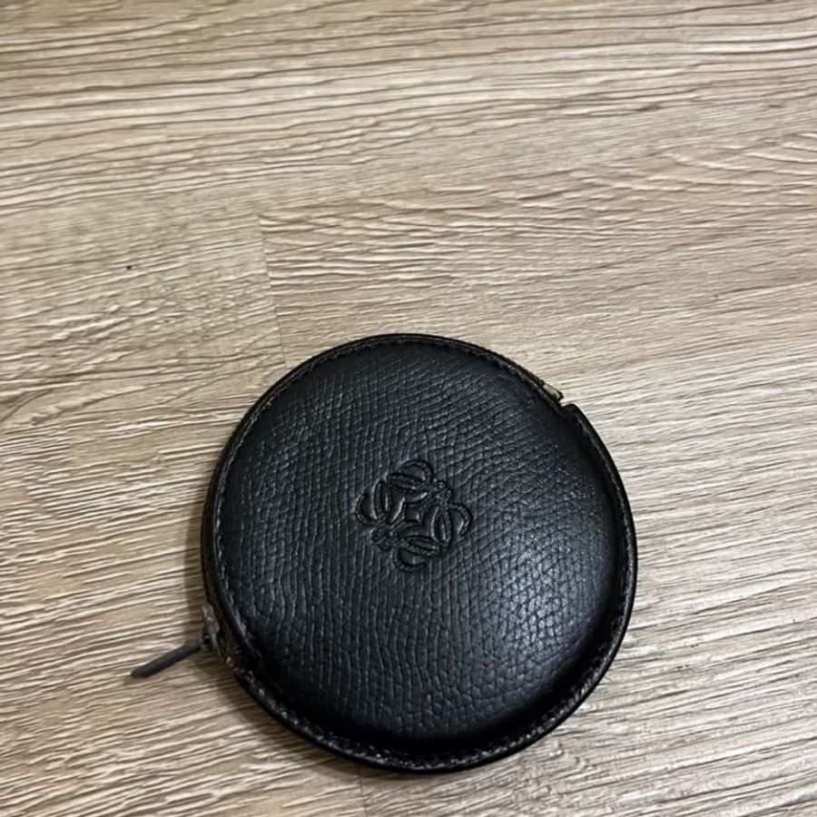 瑞奇二手精品Loewe 小零錢包 黑色美品 內裏有使用痕跡-3