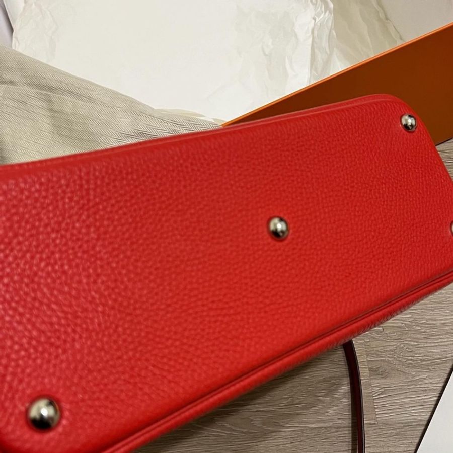 瑞奇二手精品 Hermes bolide 31 杜鵑紅 美品 全配-4
