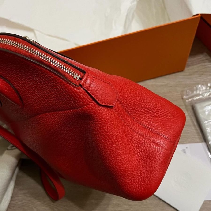 瑞奇二手精品 Hermes bolide 31 杜鵑紅 美品 全配-8