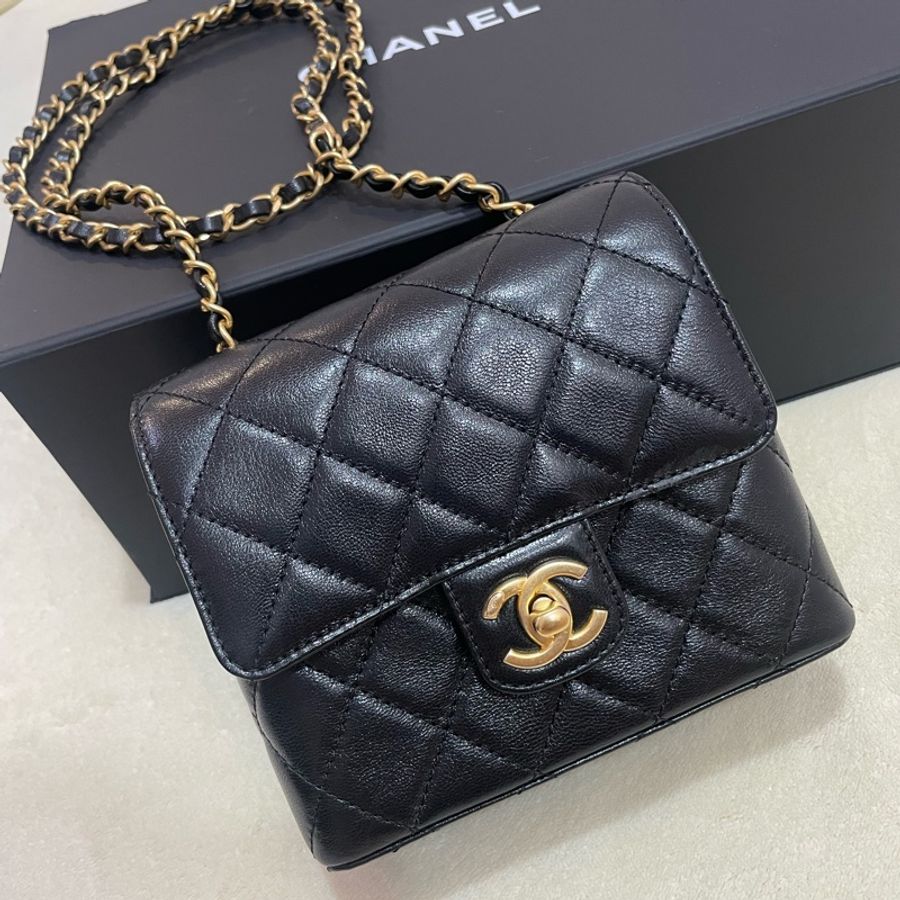 歡迎議價Chanel 22K 山羊皮 方胖-0