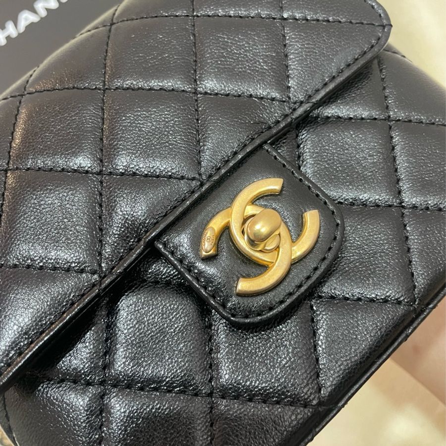 歡迎議價Chanel 22K 山羊皮 方胖-5