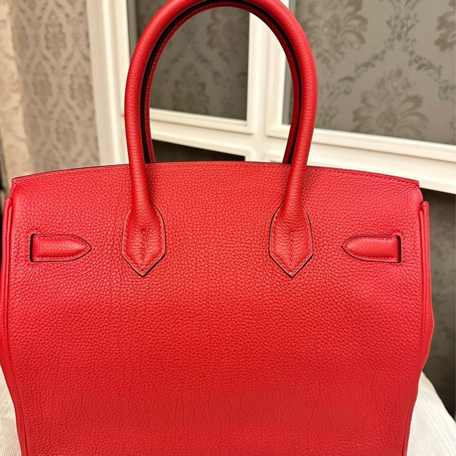 Hermès Birkin 30國旗紅❤️A刻Togo皮-8