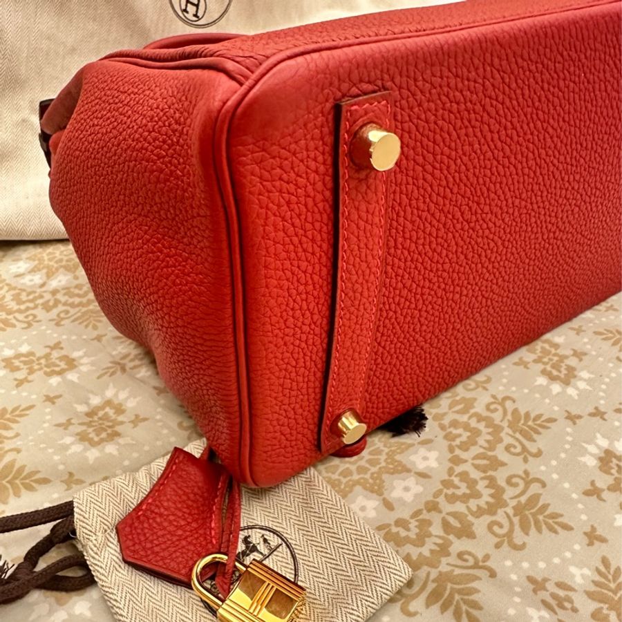 Hermès Birkin 30國旗紅❤️A刻Togo皮-14