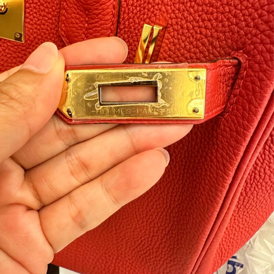 Hermès Birkin 30國旗紅❤️A刻Togo皮-21