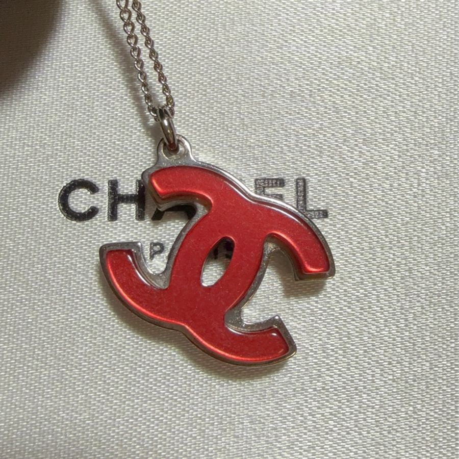CHANEL壓克力雙色項鍊-8