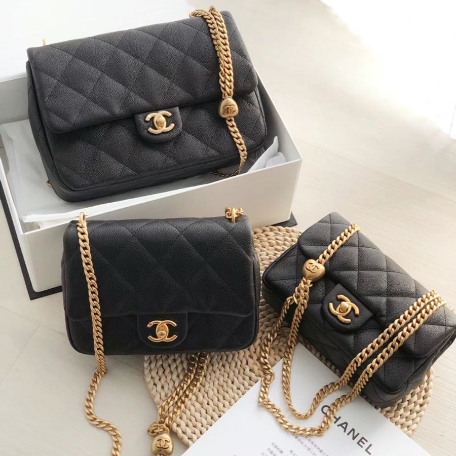 Chanel 23p 黑金愛心調節方胖20cm-17
