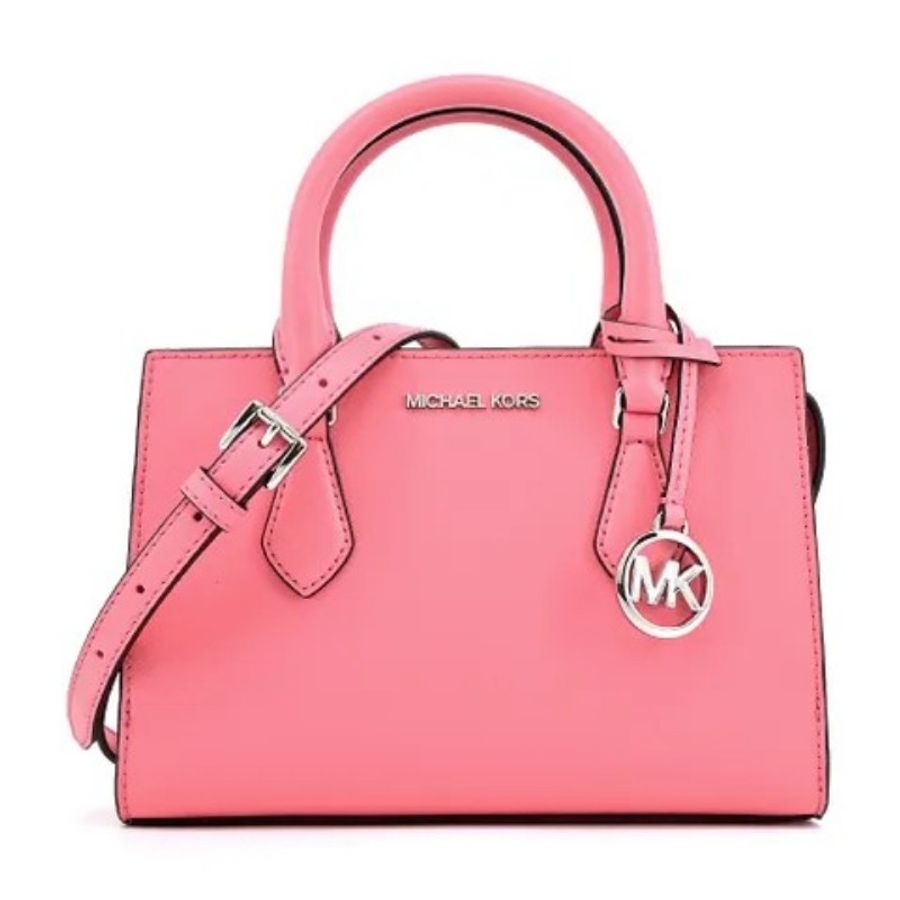 MICHAEL KORS SHEILA防刮三層手提/斜背兩用包-玫瑰粉-10