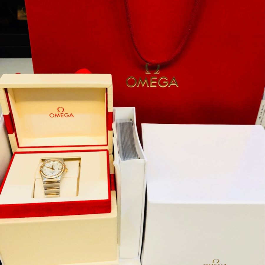 OMEGA女錶50週年紀念錶款,半金原廠鑲鑽機械錶-3