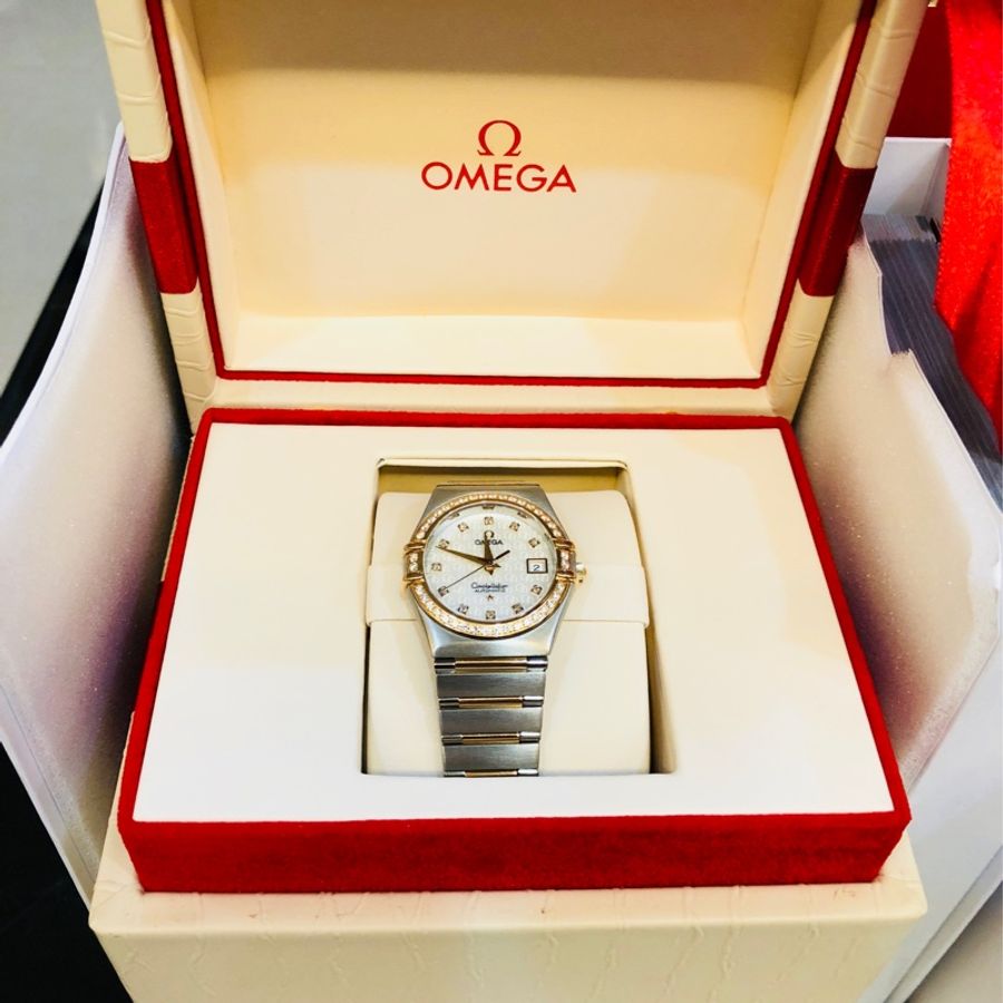 OMEGA女錶50週年紀念錶款,半金原廠鑲鑽機械錶-13
