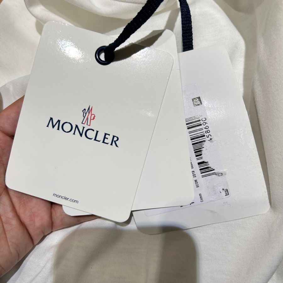 全新💕MONCLER 蒙口女款修身T恤白色-6