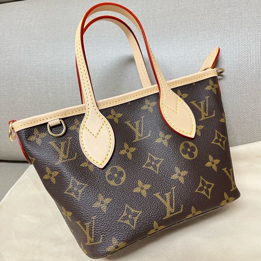 LV Neverfull BB. 奶茶色-3