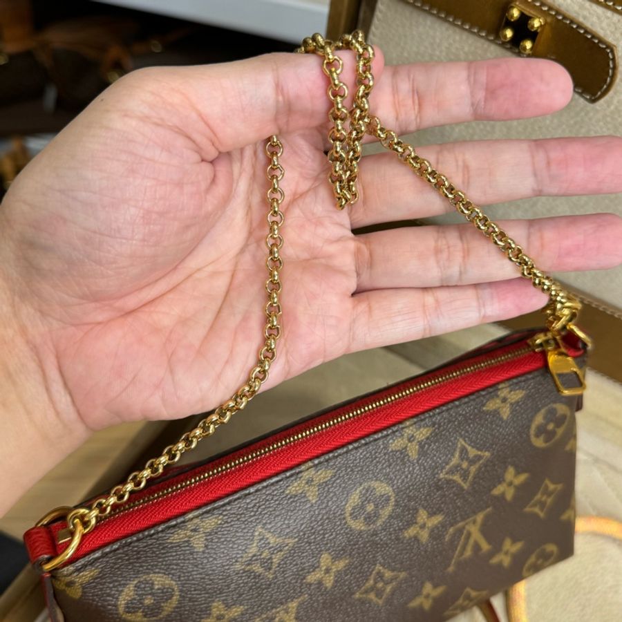 Louis Vuitton Pallas 老花鏈條手提包/斜背包🤎近年款已絕版-15