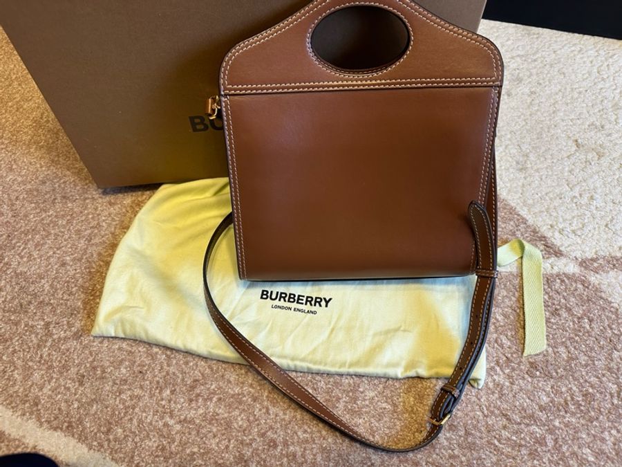 Burberry 真皮手提肩背包(裸包)-7