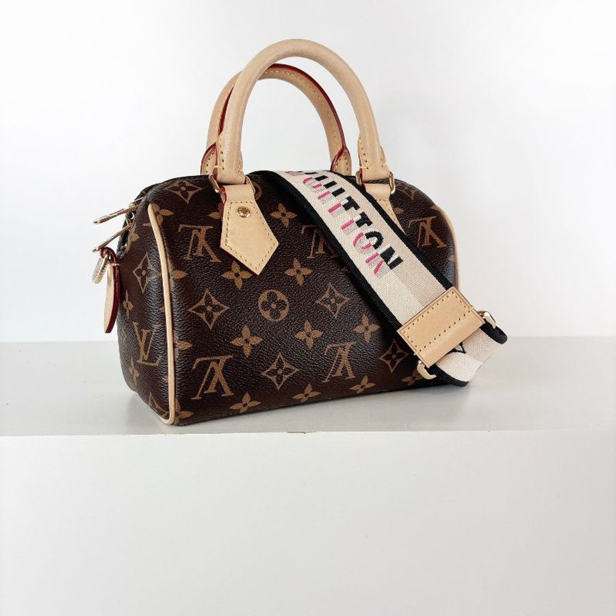 二手Lv Speedy 20 黑色背帶款-13