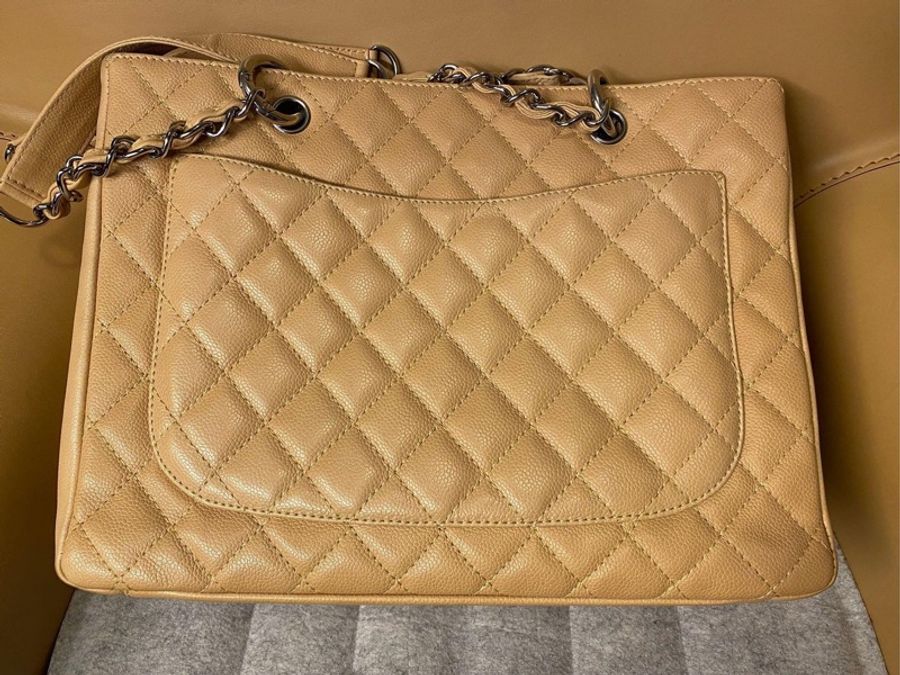 限時✅大特賣 $$$ 二手 Chanel tote bag GST 銀鍊 顏色美 托特包 大方包 肩背包 媽媽包 塵袋 保卡 雷標-2