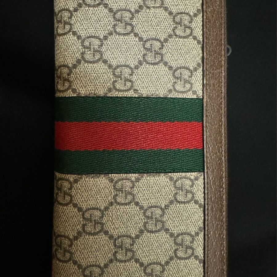Gucci Ophidia GG Supreme 帆布全拉式拉鍊長夾-3