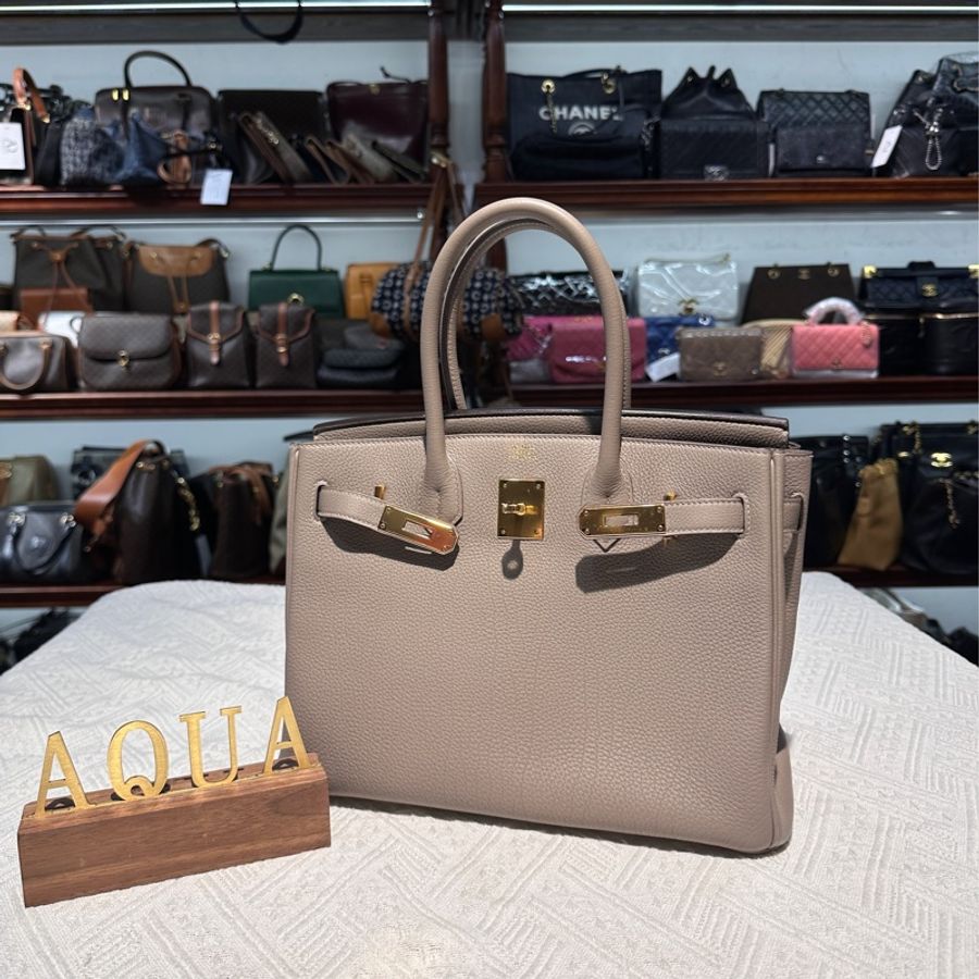 Hermes愛馬仕 Birkin 30鉑金包 M8銀河灰金扣-0