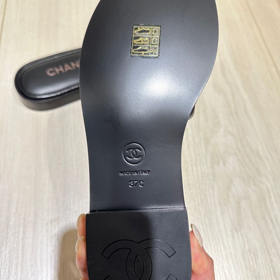 Chanel 全新 菱格紋拖鞋-4