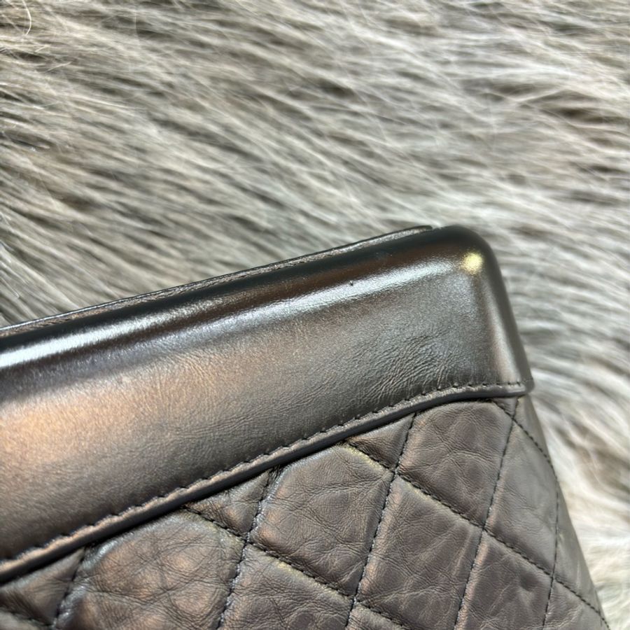 CHANEL A91810 gabrielle HOBO 20公分 黑色 斜背包 流浪包 雙肩包-29