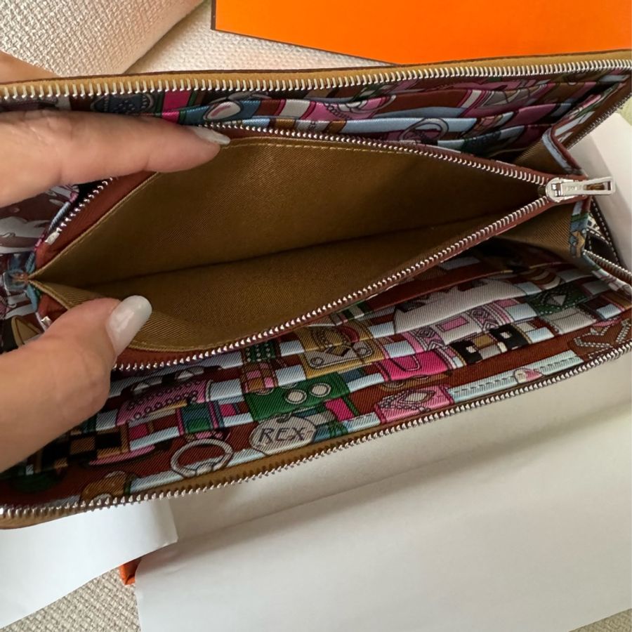 發財錢包! Hermes 長夾皮夾 silk’in wallet silkin wallet silk in wallet 絲巾長夾-13