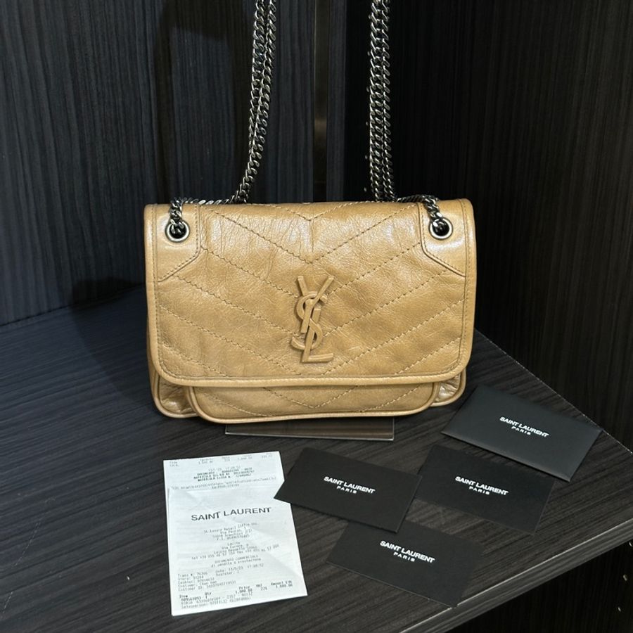 📍Ysl Niki Baby奶茶色-3
