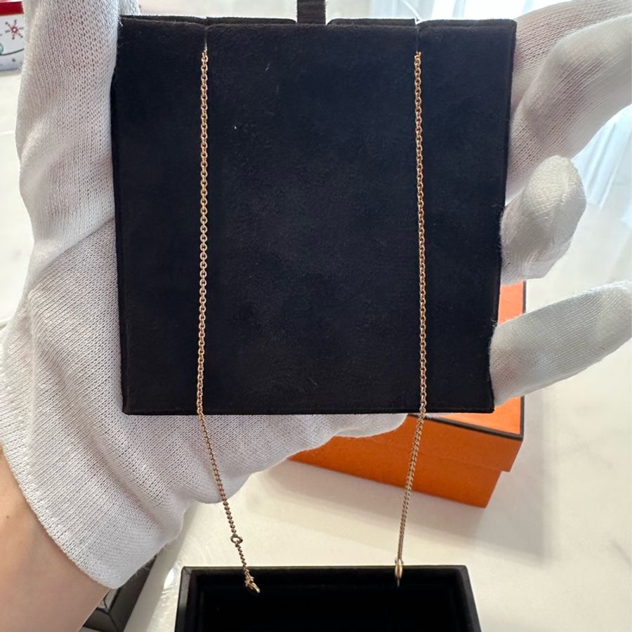 可議價 9成新 愛馬仕 Hermes Constance Black Jade Necklace 黑玉項鍊 桃園機場購入-16
