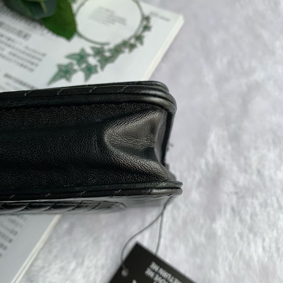 Chanel 金釦2.55 復古小牛皮WOC(黑色)-9