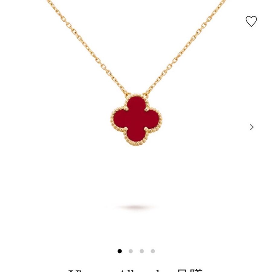 Van Cleef & Arpels 復古 Alhambra 紅玉髓項鍊 K18黃金(750) 黃金(VCARD38500)中號 ⭕️全配⭕️-5