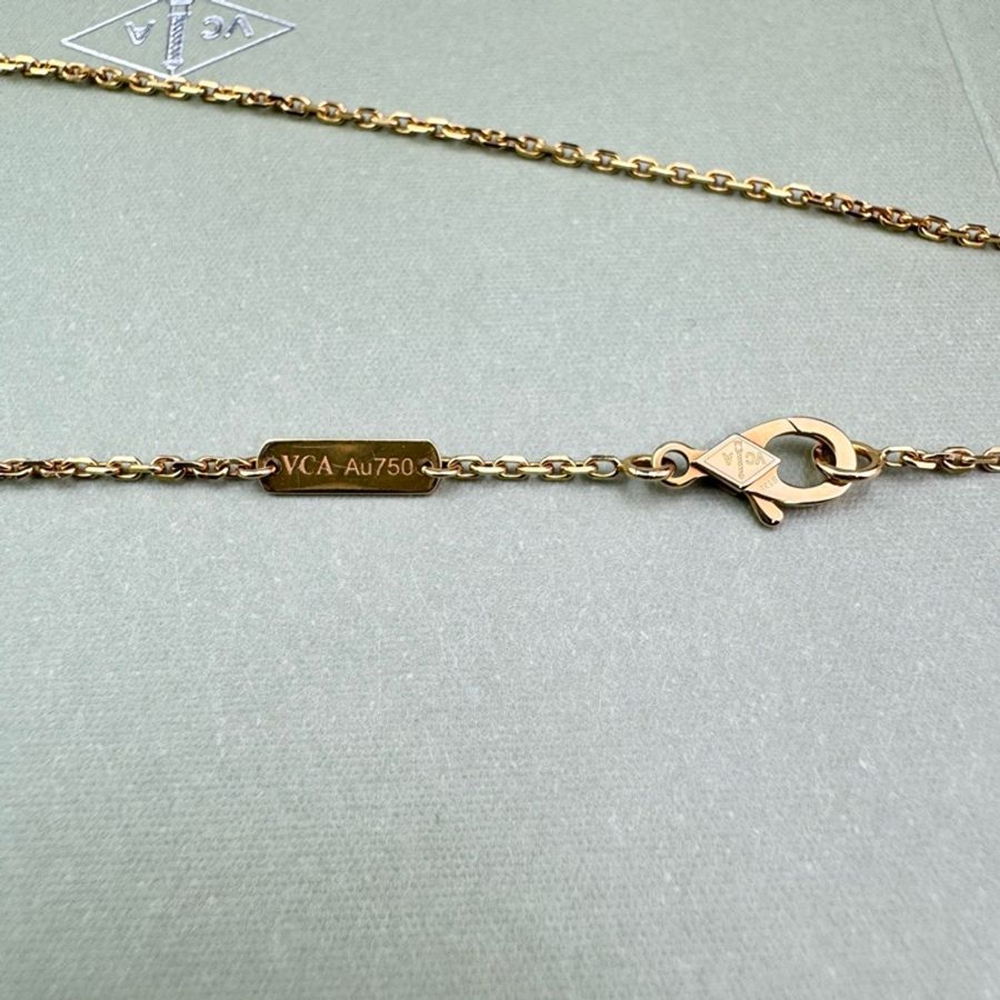 Van Cleef & Arpels 復古 Alhambra 紅玉髓項鍊 K18黃金(750) 黃金(VCARD38500)中號 ⭕️全配⭕️-9
