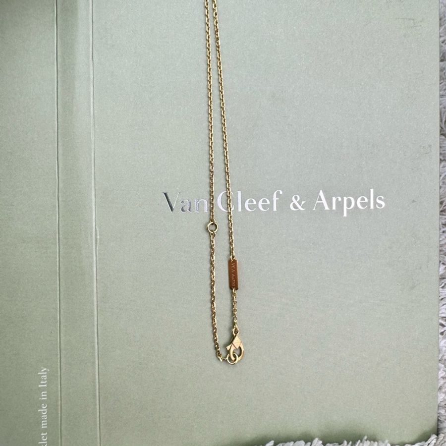 Van Cleef & Arpels 復古 Alhambra 紅玉髓項鍊 K18黃金(750) 黃金(VCARD38500)中號 ⭕️全配⭕️-13