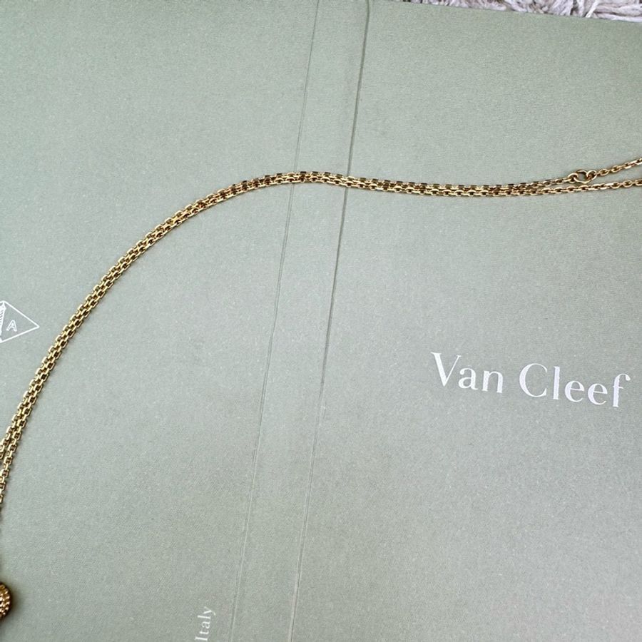 Van Cleef & Arpels 復古 Alhambra 紅玉髓項鍊 K18黃金(750) 黃金(VCARD38500)中號 ⭕️全配⭕️-23