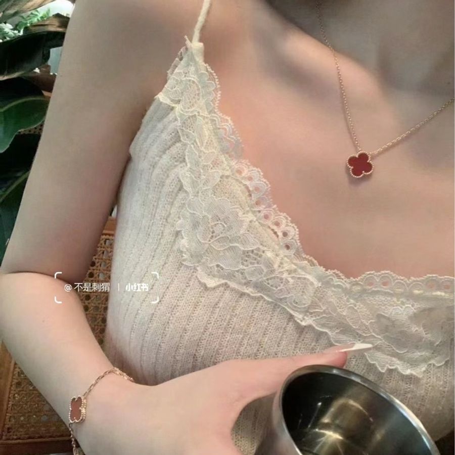 Van Cleef & Arpels 復古 Alhambra 紅玉髓項鍊 K18黃金(750) 黃金(VCARD38500)中號 ⭕️全配⭕️-31