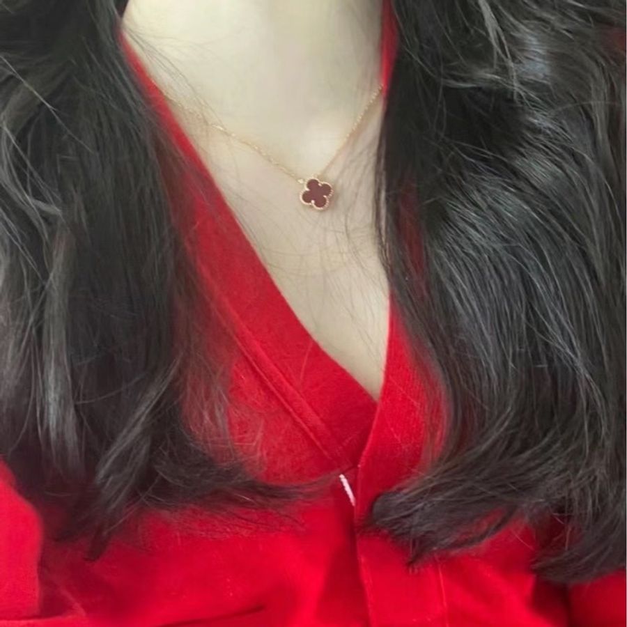 Van Cleef & Arpels 復古 Alhambra 紅玉髓項鍊 K18黃金(750) 黃金(VCARD38500)中號 ⭕️全配⭕️-32