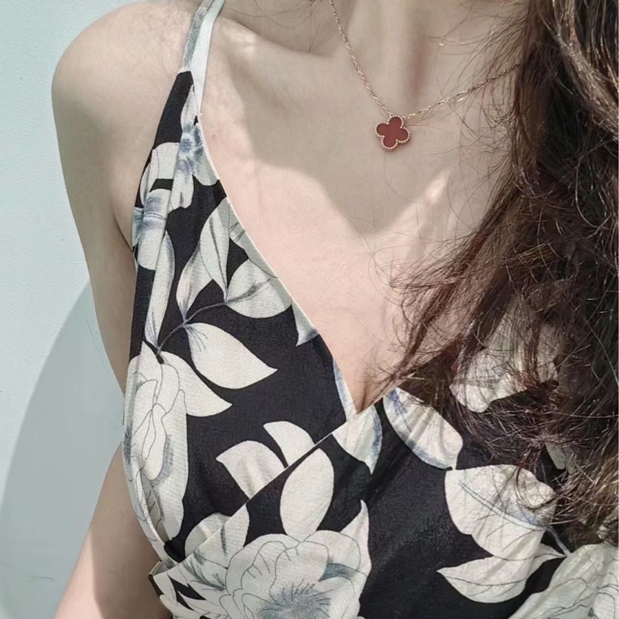 Van Cleef & Arpels 復古 Alhambra 紅玉髓項鍊 K18黃金(750) 黃金(VCARD38500)中號 ⭕️全配⭕️-33