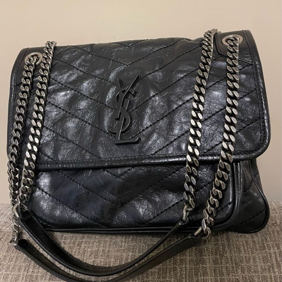 YSL niki中號復古銀鍊包款 99成新-3