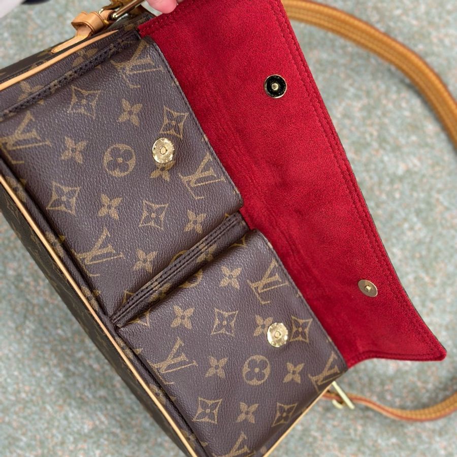 🔥爆款釋出🔥 #lv 老花 #駱駝包 小號 #手提包 #斜背包 絕版 #vintage 款-19