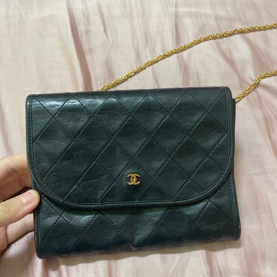 Chanel vintage mini coco woc 老香鏈條包-5