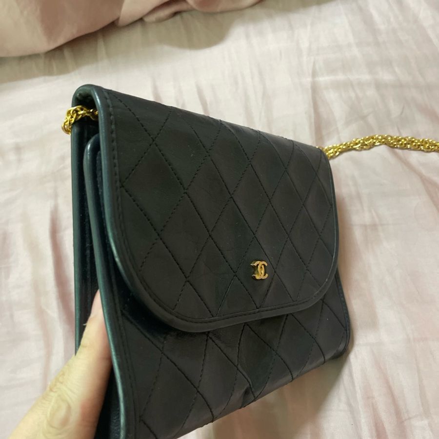Chanel vintage mini coco woc 老香鏈條包-7