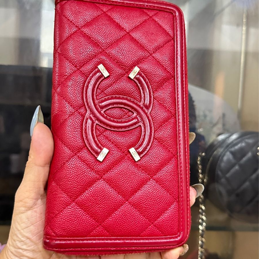 Chanel 機場系列拉鍊長夾-6