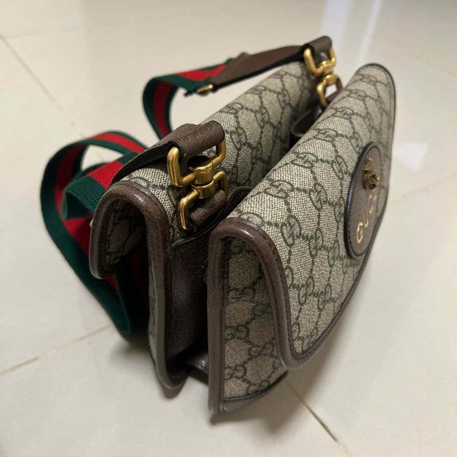 Gucci雙層虎頭郵差包(胸包)-6