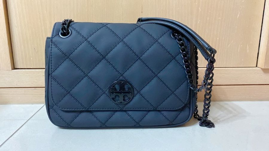 TORY BURCH/TB 霧黑 消光黑 啞光黑 磨沙黑鏈條包 WILLA-8