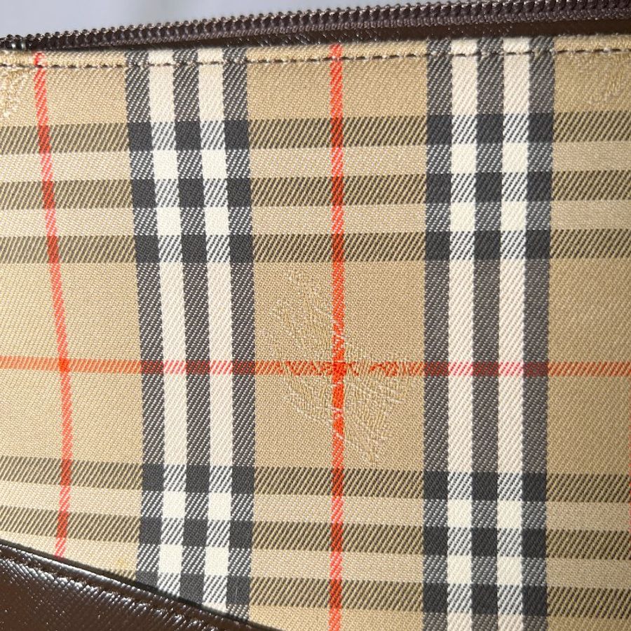 BURBERRY HAYMARKET CANVAS SHOULDER BAG 側背包 斜孭袋 日本中古包 vintage-4
