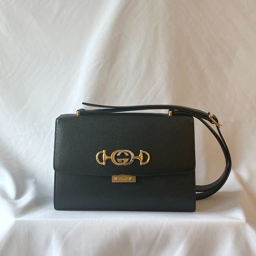 GUCCI Zumi Leather Shoulder Bag 側背包 斜孭袋 日本中古-0